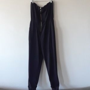 Black romper with pockets